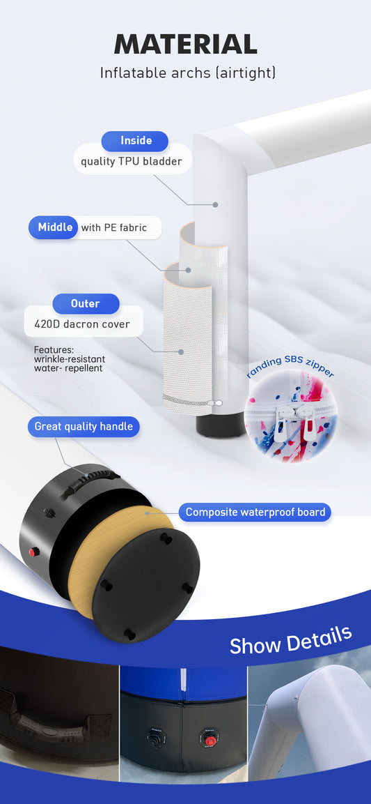 Rounded Custom Inflatable Arch | Branded Start Finish Line Inflatable Archways