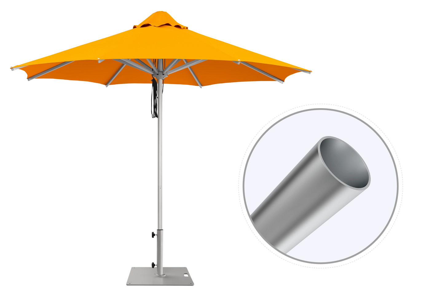 Custom Printed Commercial Restaurant Patio Umbrella - Deluxe Canopy