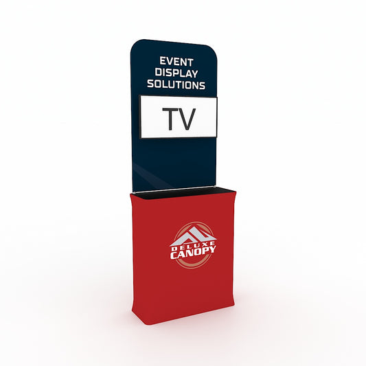 TV Counter Display Stand | Premium Trade Show Stands - Deluxe Canopy