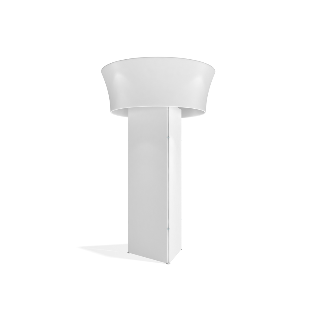 WaveLine® Blimp Triangular Tower 20ft Island Exhibit with WaveLine Media blank