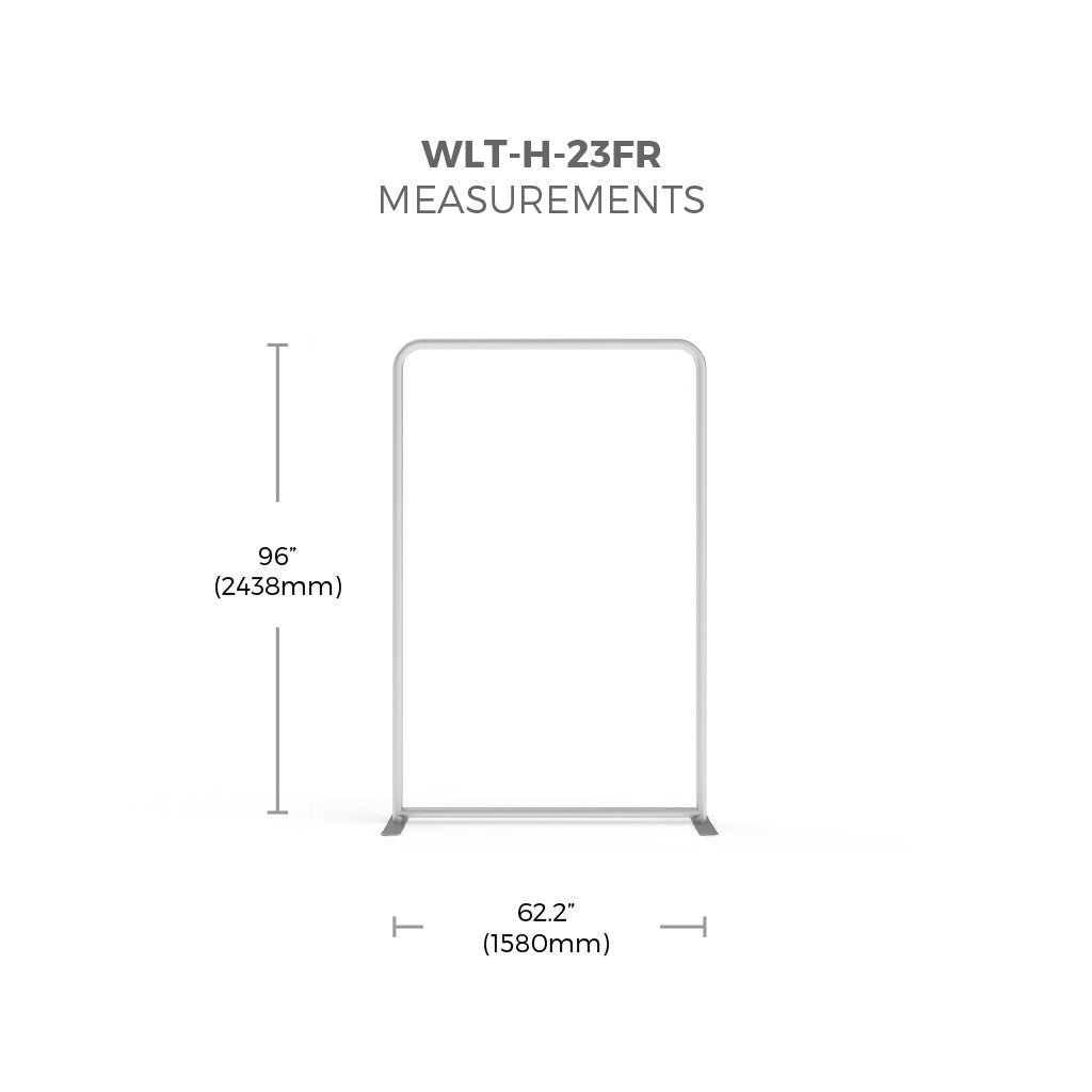 WaveLight® LED Backlit Tension Fabric Display 5ft Frame Size