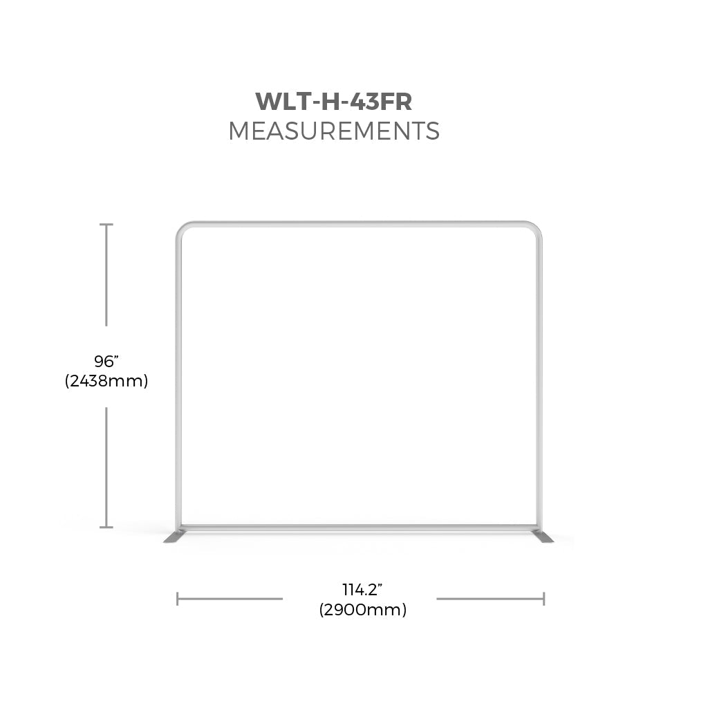WaveLight® LED Backlit Tension Fabric Display 10ft Measurements