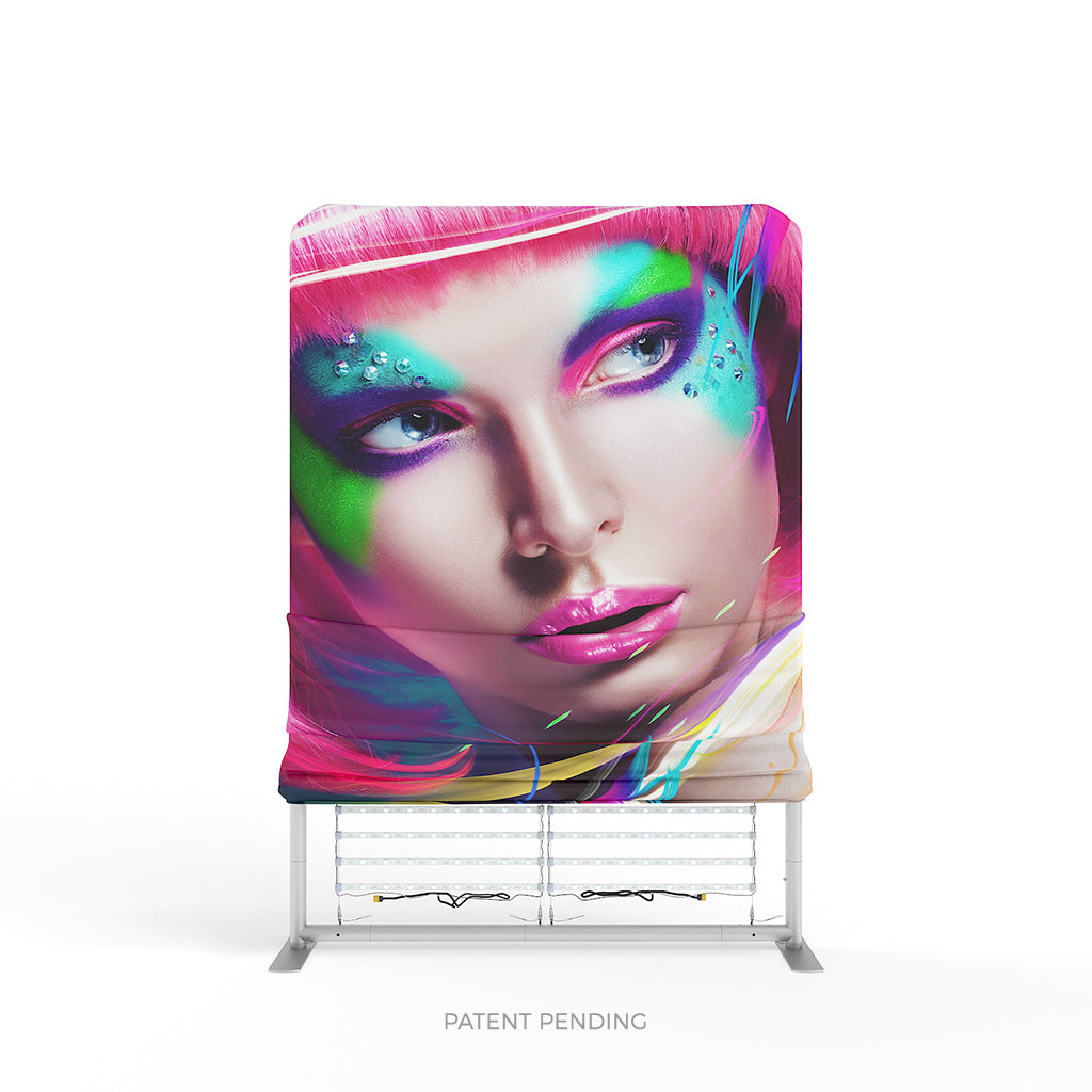 WaveLight® LED Backlit Tension Fabric Display 10ft Graphic Application