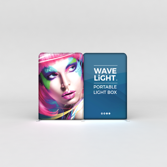 WaveLight® LED Backlit Tension Fabric Display 10ft for Trade Shows and Events