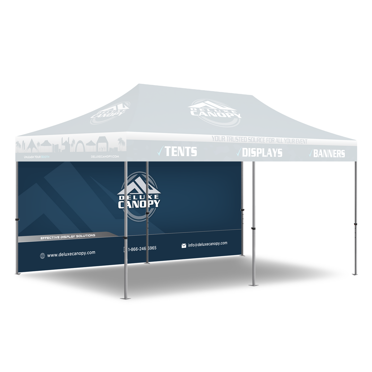 20' Custom Canopy Side Wall | Personalized Tent Wall - Deluxe Canopy