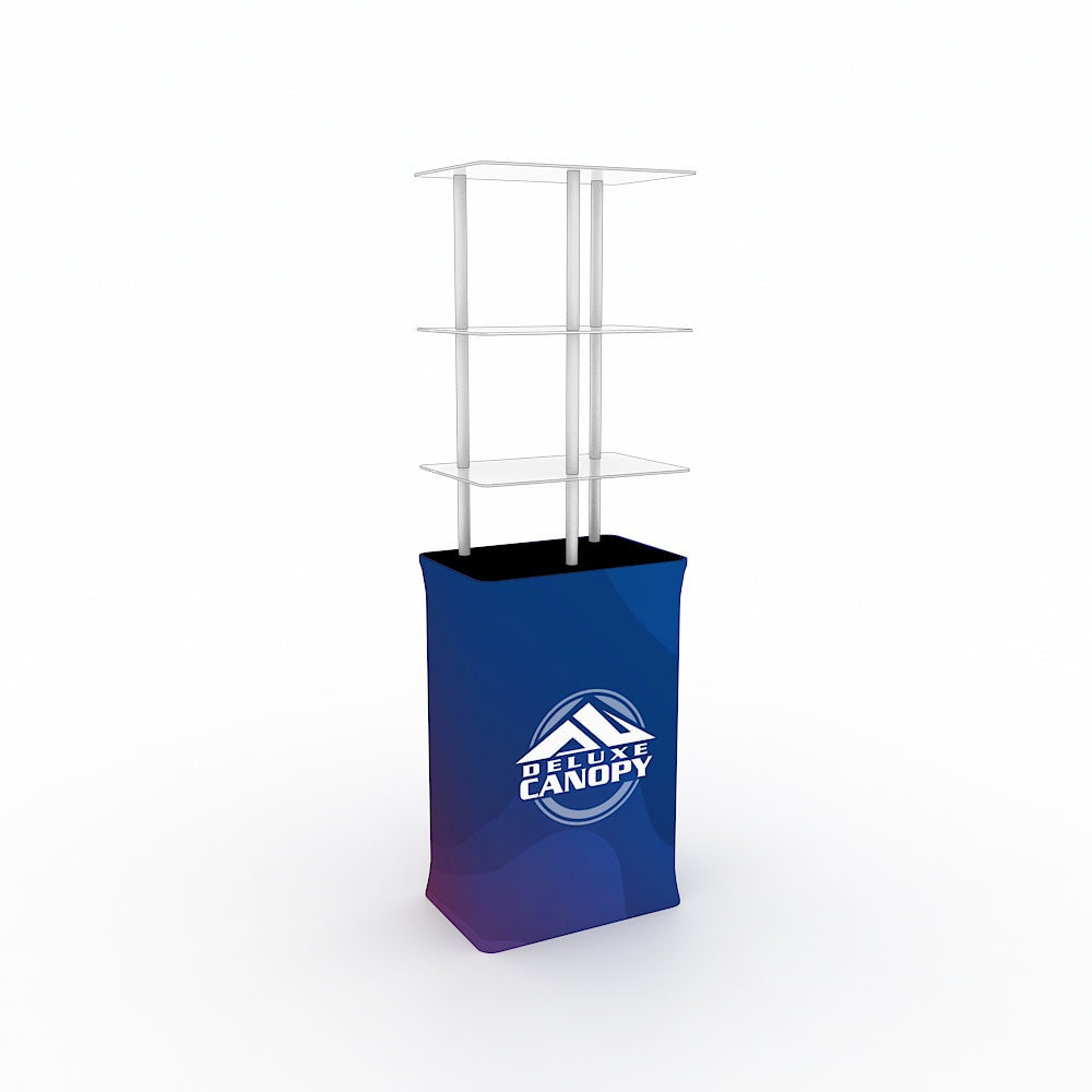 Rectangular Custom Printed Trade Show Display Tower – Deluxe Canopy