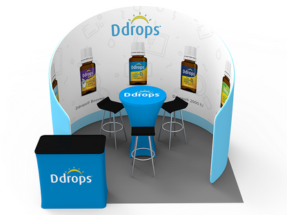 10x10ft Exhibition Booth Display DC-09 | Deluxe Canopy