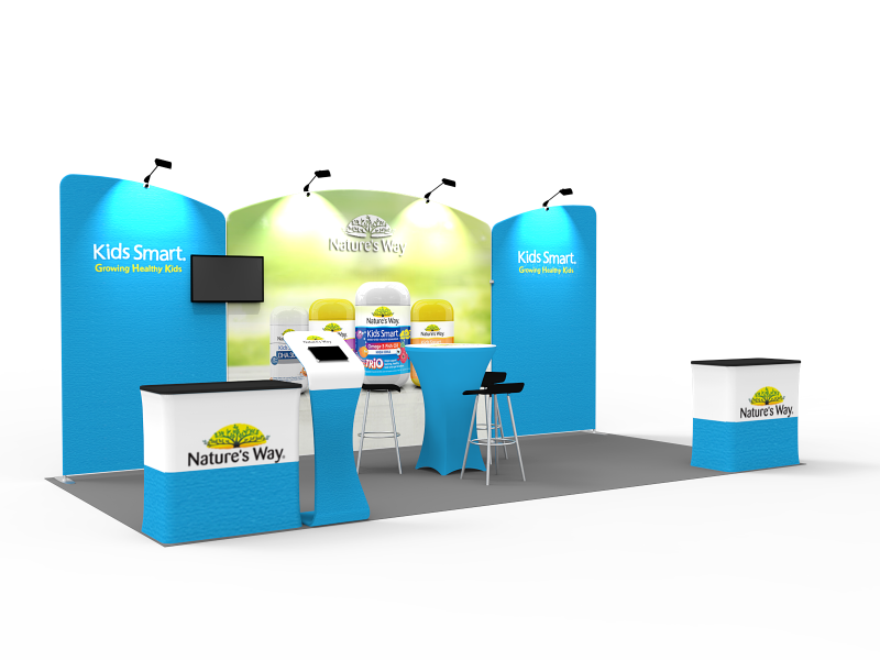 10x20FT Exhibition Booth Display DC-16 | Deluxe Canopy